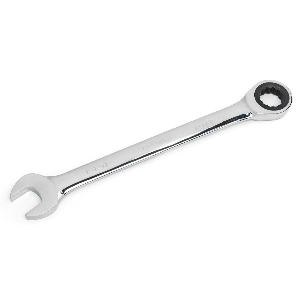 Husky 1-18 in. Ratcheting Combination Wrench (12-Point) HRW1I18