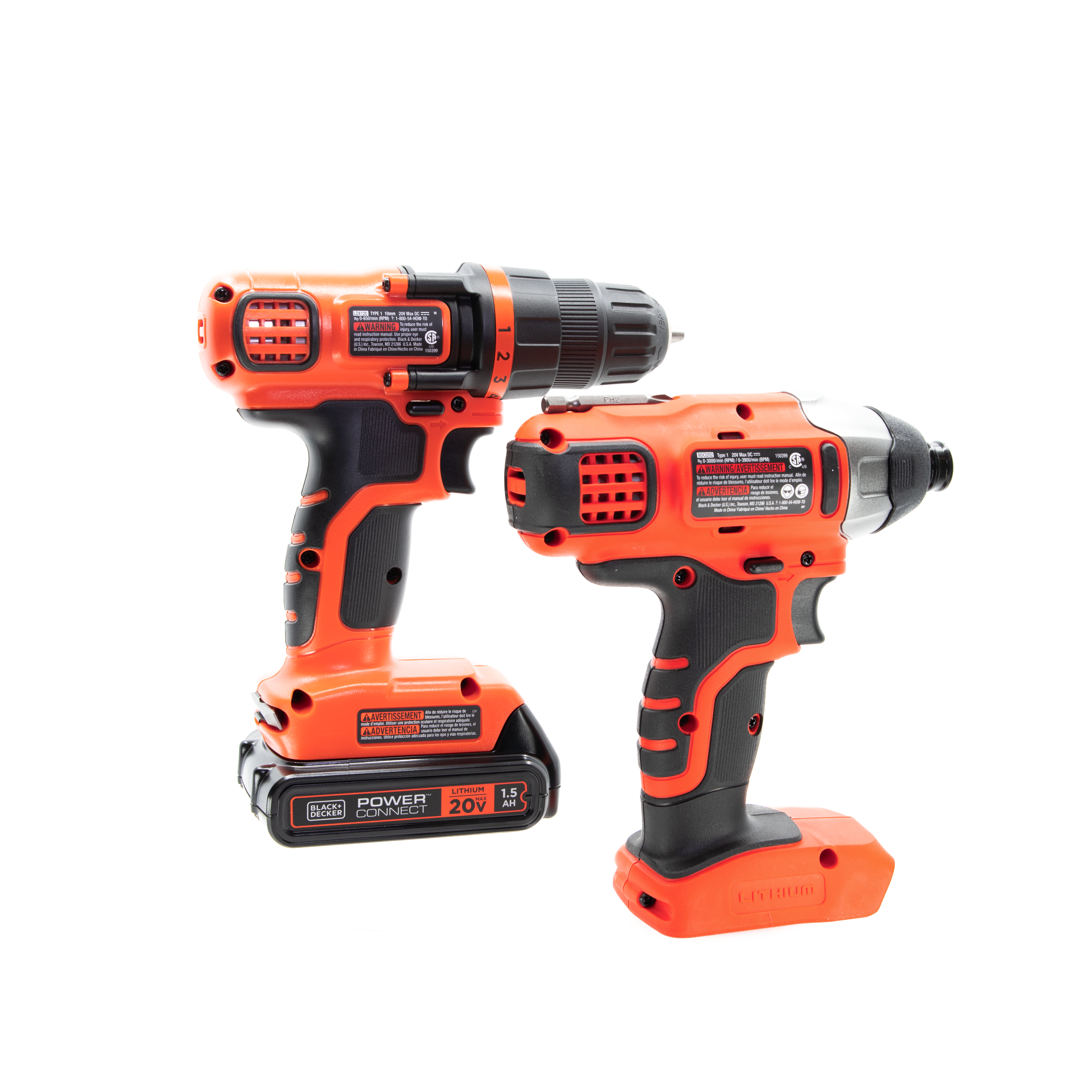 20V MAX* Cordless Drill and Impact Driver, Power Tool Combo Kit with Battery and Charger