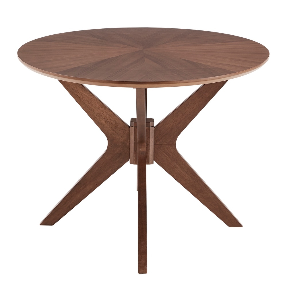 Rondo Walnut Finish Oval Dining Table by iNSPIRE Q Modern