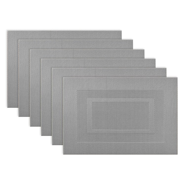 Design Imports Silver Doubleframe Kitchen Placemat Set (Set of 6)