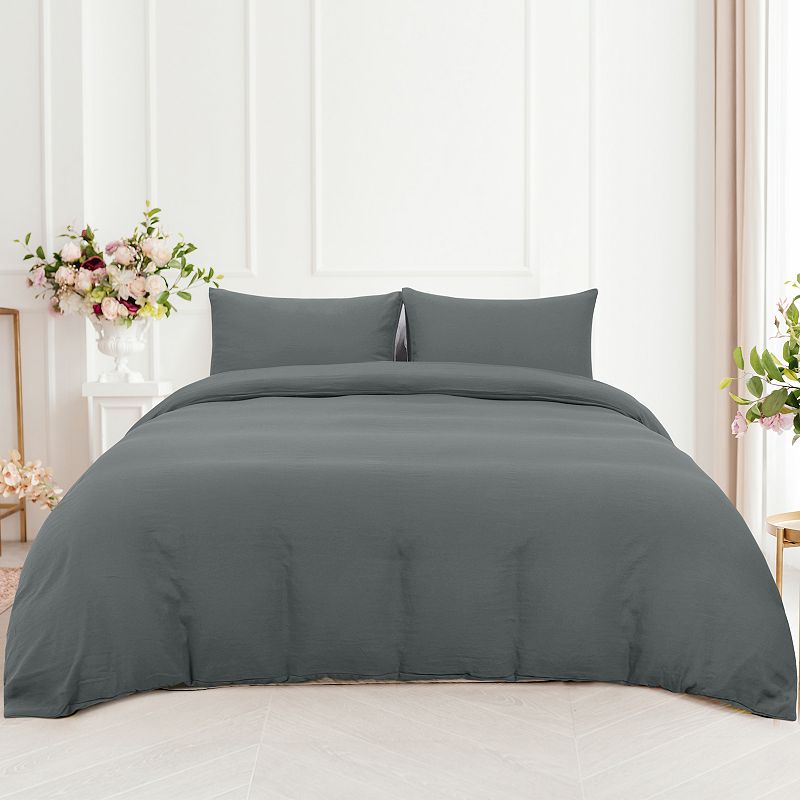 3 Pieces Microfiber Soft Breathable Duvet Cover Set King