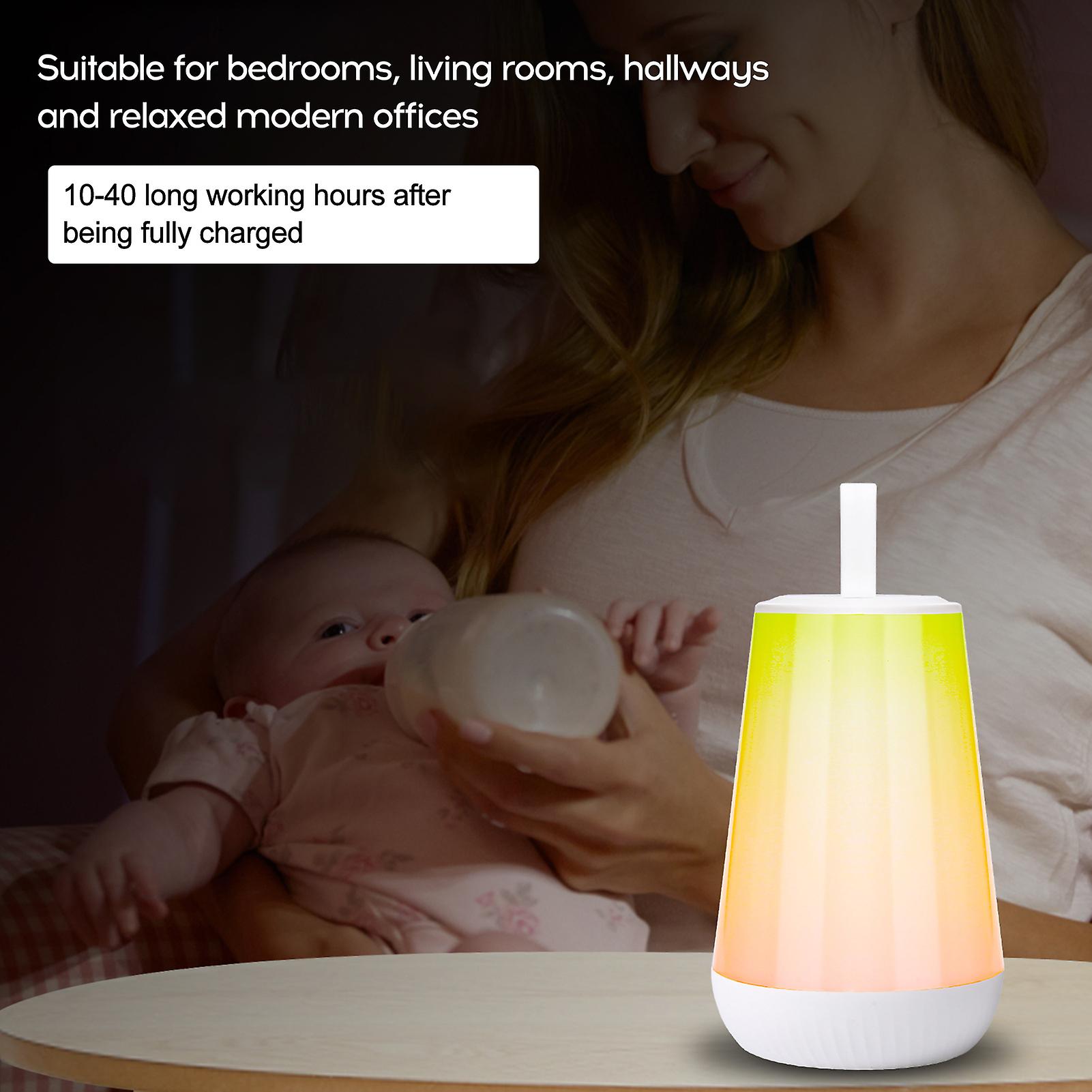 Dc5v 3w 60leds Touching Control Bedside Lamp Night Light Stepless Dimmable Brightness Adjustable 5 Dynamic Lighting Modes Usb-type C Chargings Port Bu