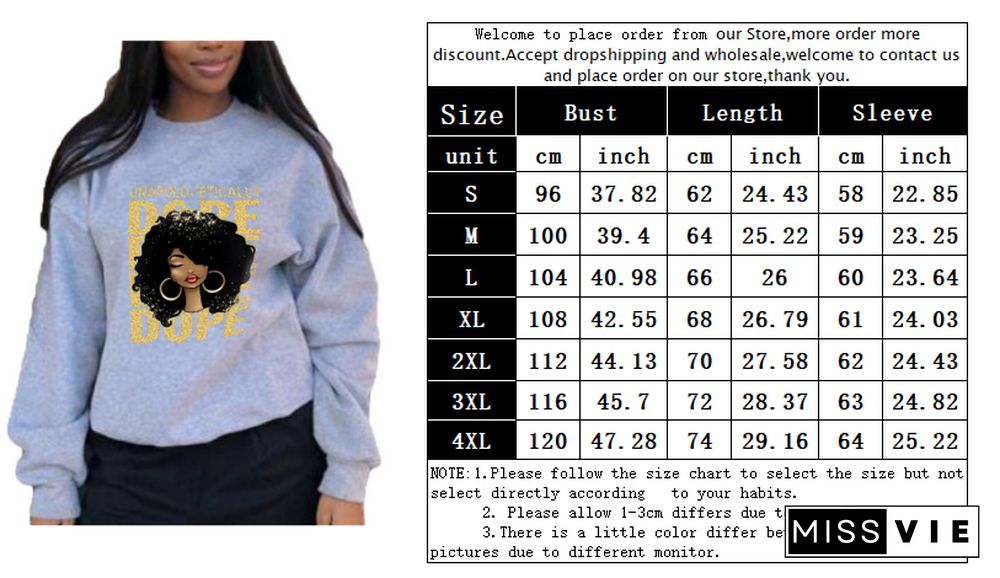 Plus Size Loose Long Sleeve Casual Sweatshirt Tops