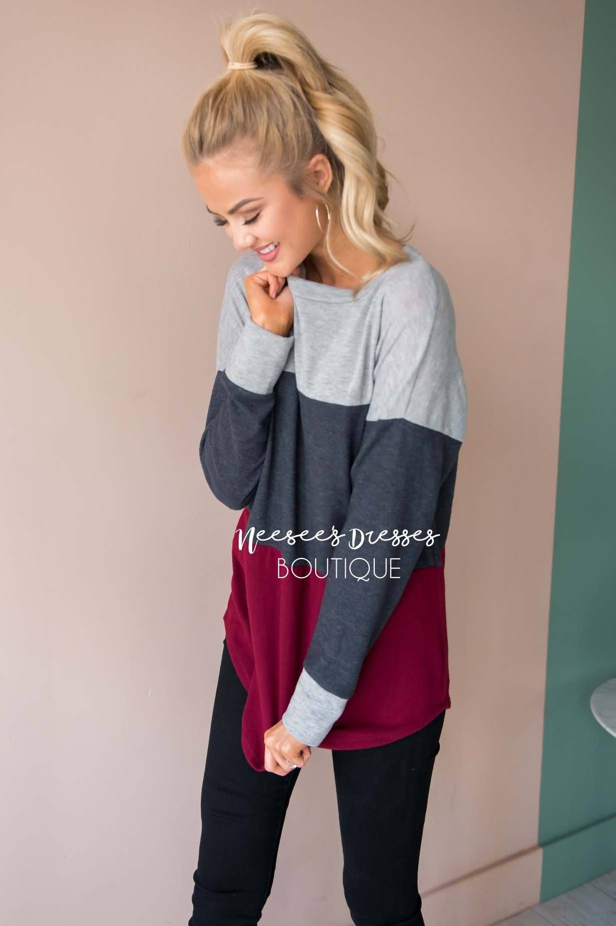 Darling Be Mine Color Block Sweater