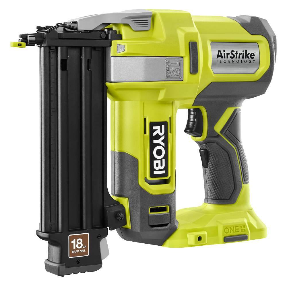 RYOBI ONE+ 18V 18-Gauge Cordless AirStrike Brad Nailer with Cordless 14 Sheet Sander (Tools Only) P321-PCL401B