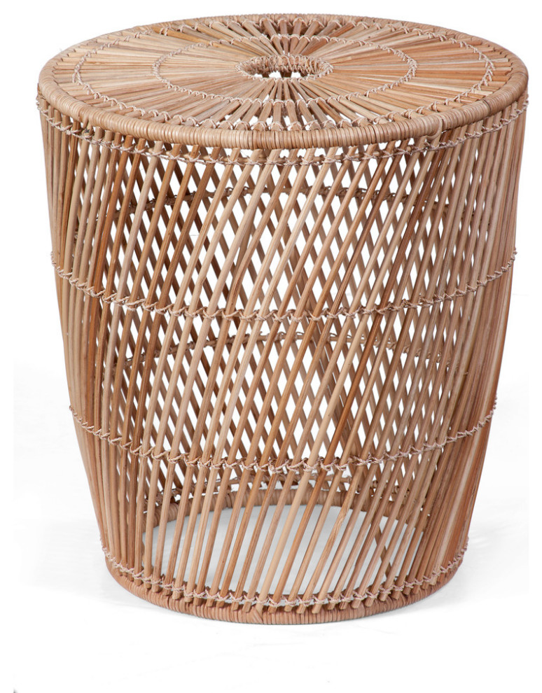 Aleyna Round End Table   Tropical   Side Tables And End Tables   by Kolibri Decor  Houzz