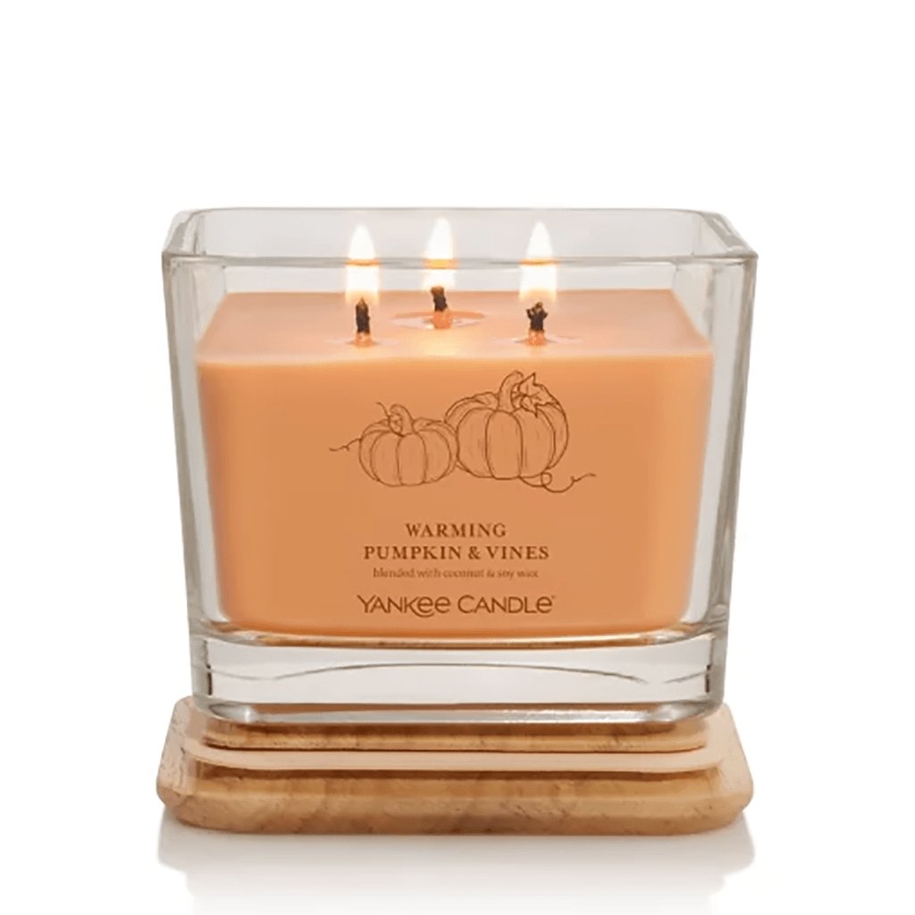 Yankee Candle  Well Living Collection - Medium Square Candle in Warming Pumpkin & Vines