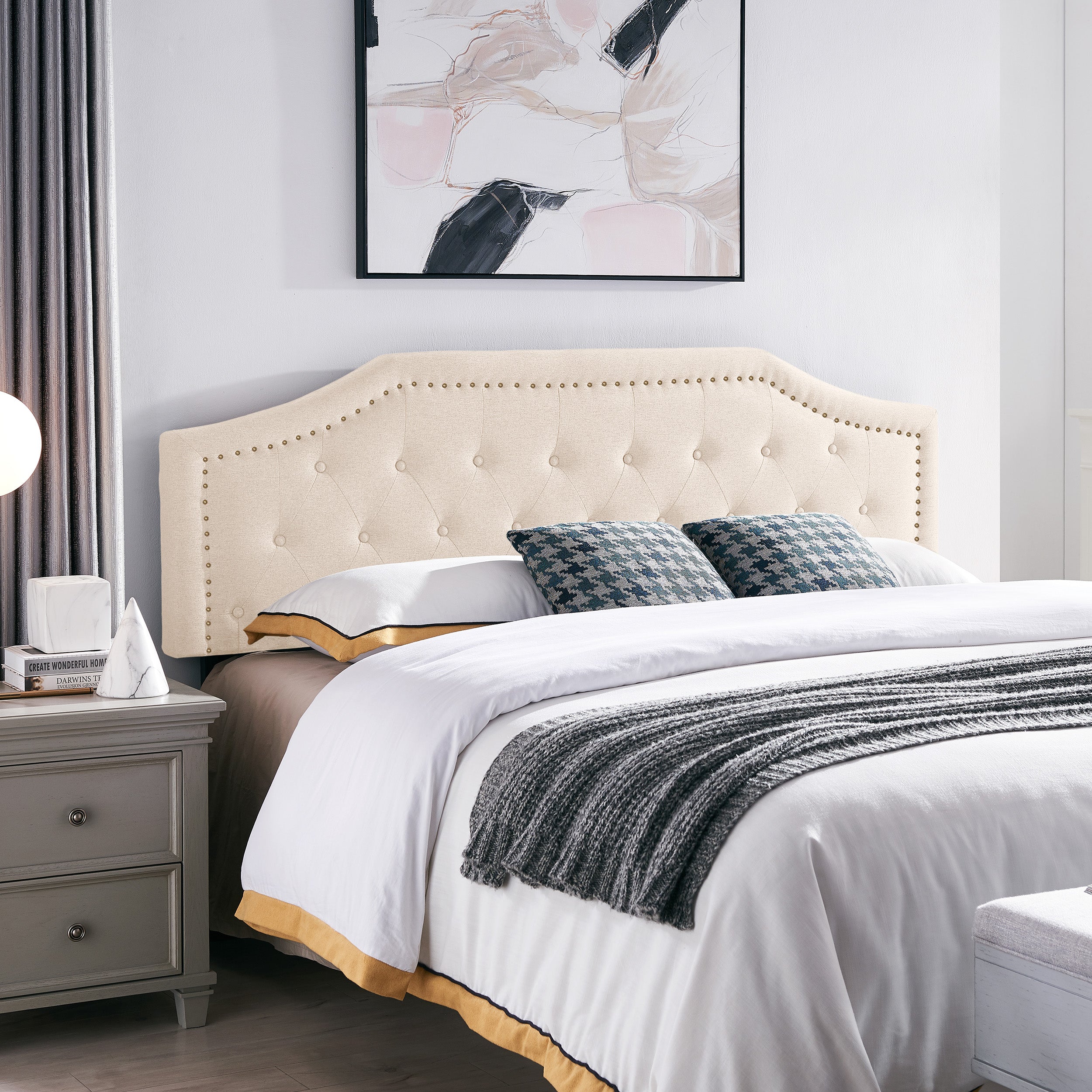 Renee Contemporary Upholstered Headboard