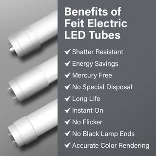 Feit Electric 6-Watt 12 in. T5 G5 Type A Plug and Play Linear LED Tube Light Bulb Cool White 4000K (24-Pack) T512840LED24