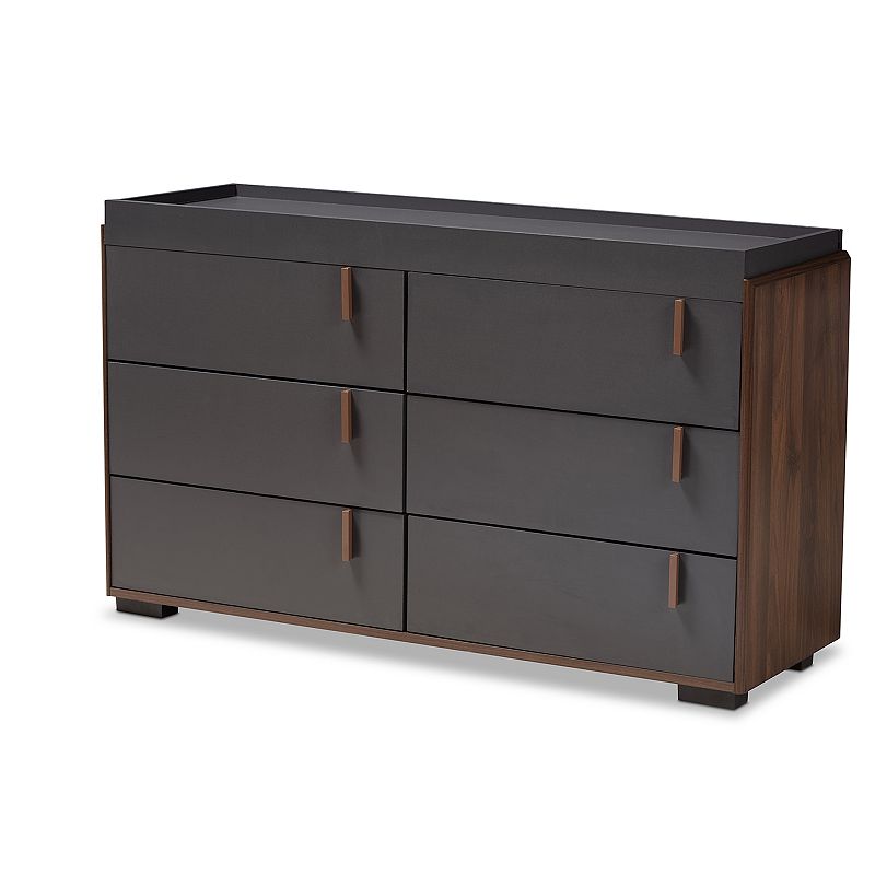 Baxton Studio Rikke Charcoal Dresser