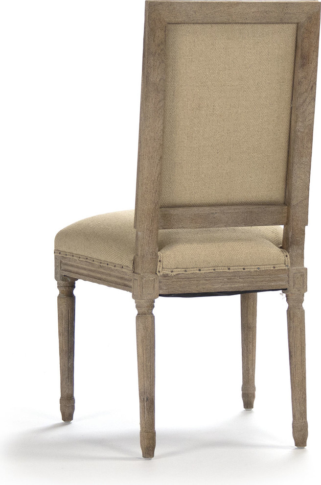 Louis Side Chair  Hemp Linen   French Country   Dining Chairs   by HedgeApple  Houzz