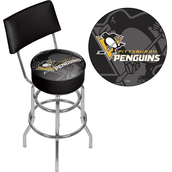 NHL Swivel Bar Stool with Back - Watermark