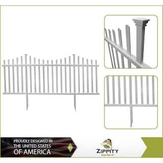 Zippity Outdoor Products 42 in. H x 92 in. W Manchester Semi-Permanent Vinyl Fence Panel Kit (2-Pack) ZP19018