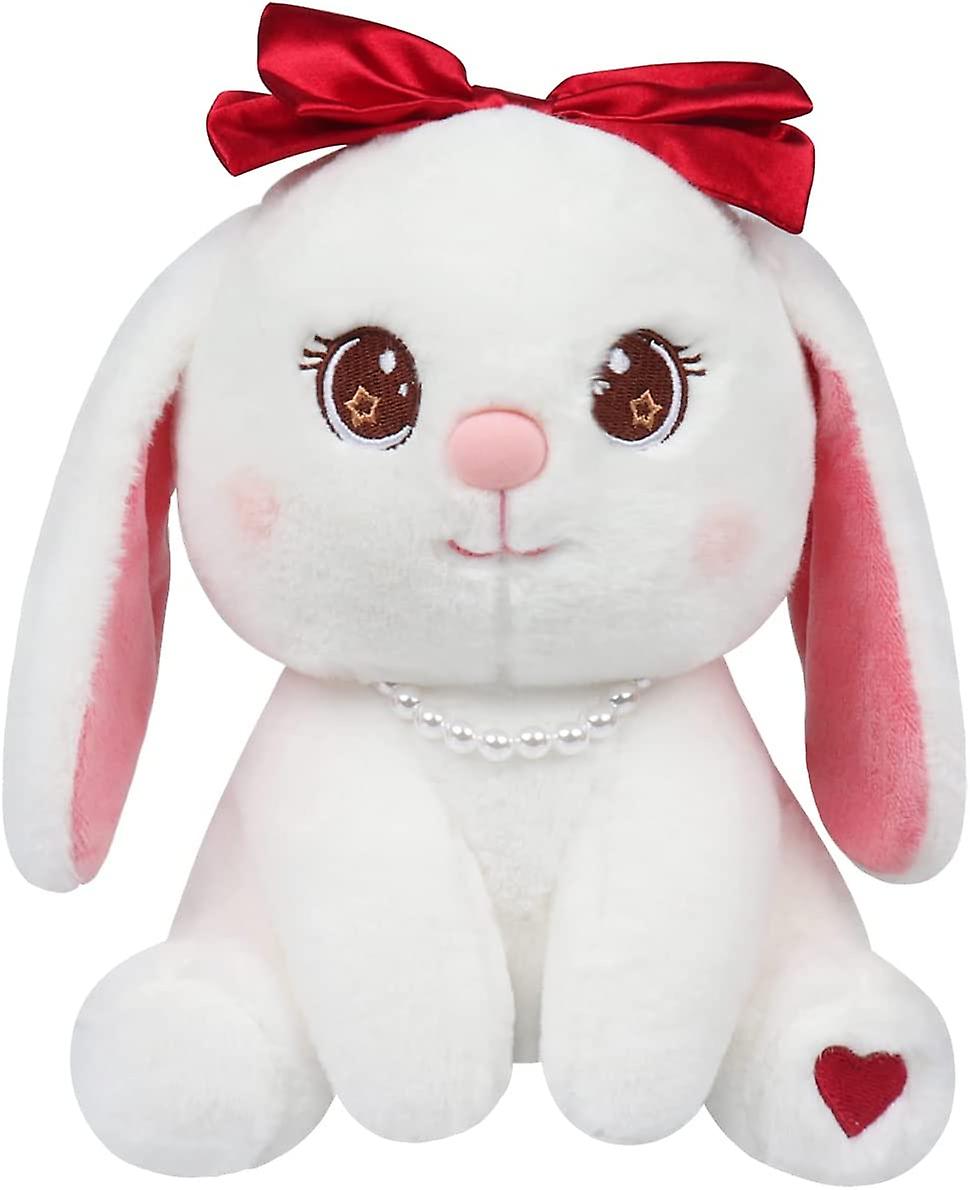 White Bunny Plush Doll， Stuffed Animal Plushie Kawaii Rabbit Pillow Plush Toy Gifts For Boys Girls (8.66