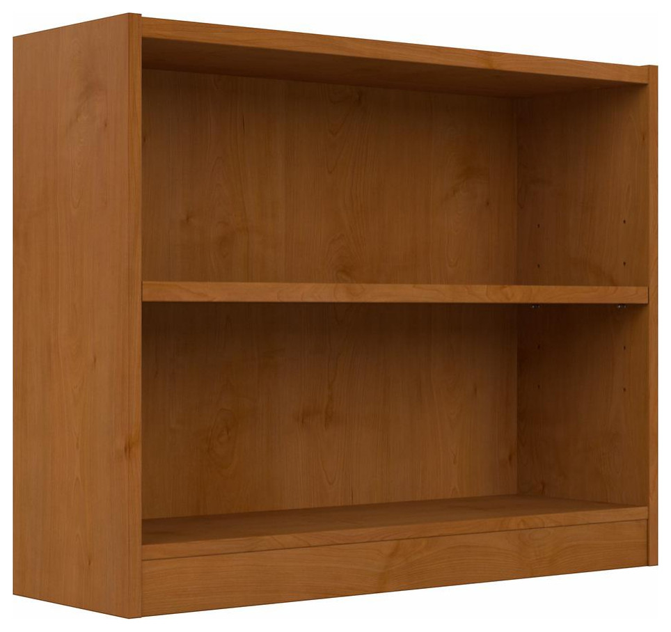 Bush Furniture Universal Small 2 Shelf Bookcase  Natural Cherry   Bookcases   by Homesquare  Houzz