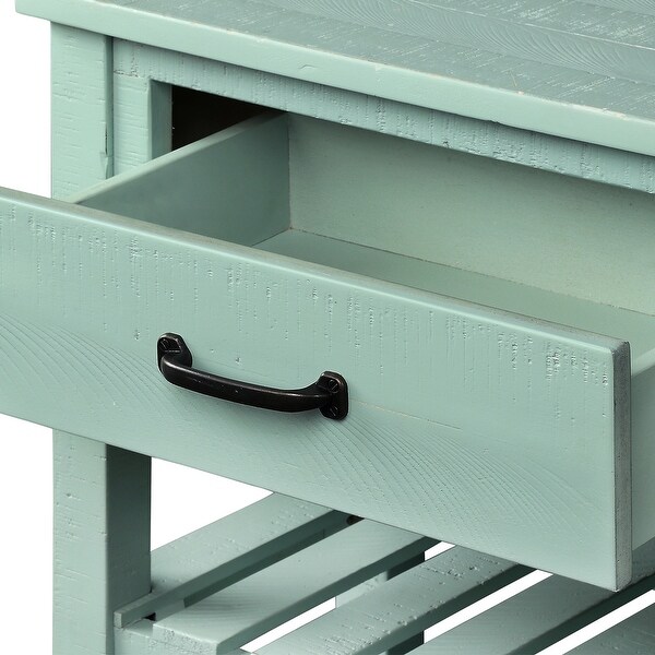 Nestfair Console Table with Drawers and 2 Tiers Shelves