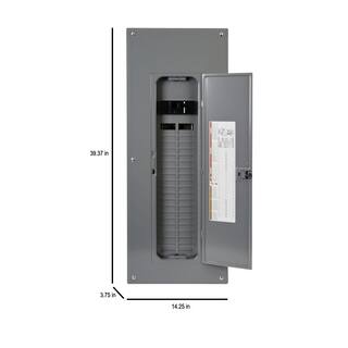 Square D Homeline 200 Amp 40-Space 80-Circuit Main Breaker Qwik-Grip Plug On Neutral Load Center w Breakers Cover-Value Pack HOM4080M200PQCVP