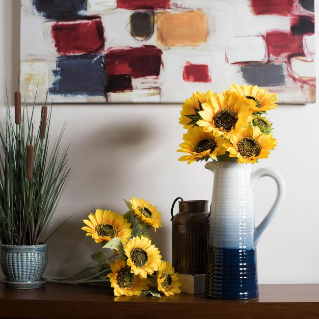 Artificial Yellow Sunflower Bush