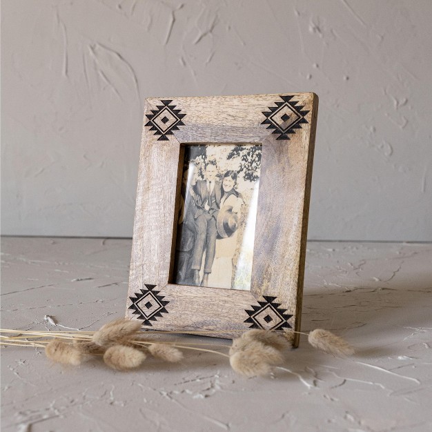 4x6 Inch Southwest Pattern Picture Frame Wood Mdf amp Glass By Foreside Home amp Garden