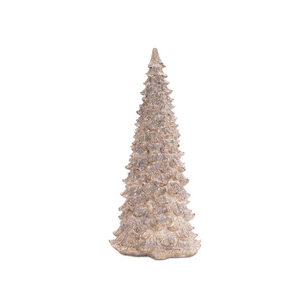 Glittered Champagne Pine Tree (Set of 3)