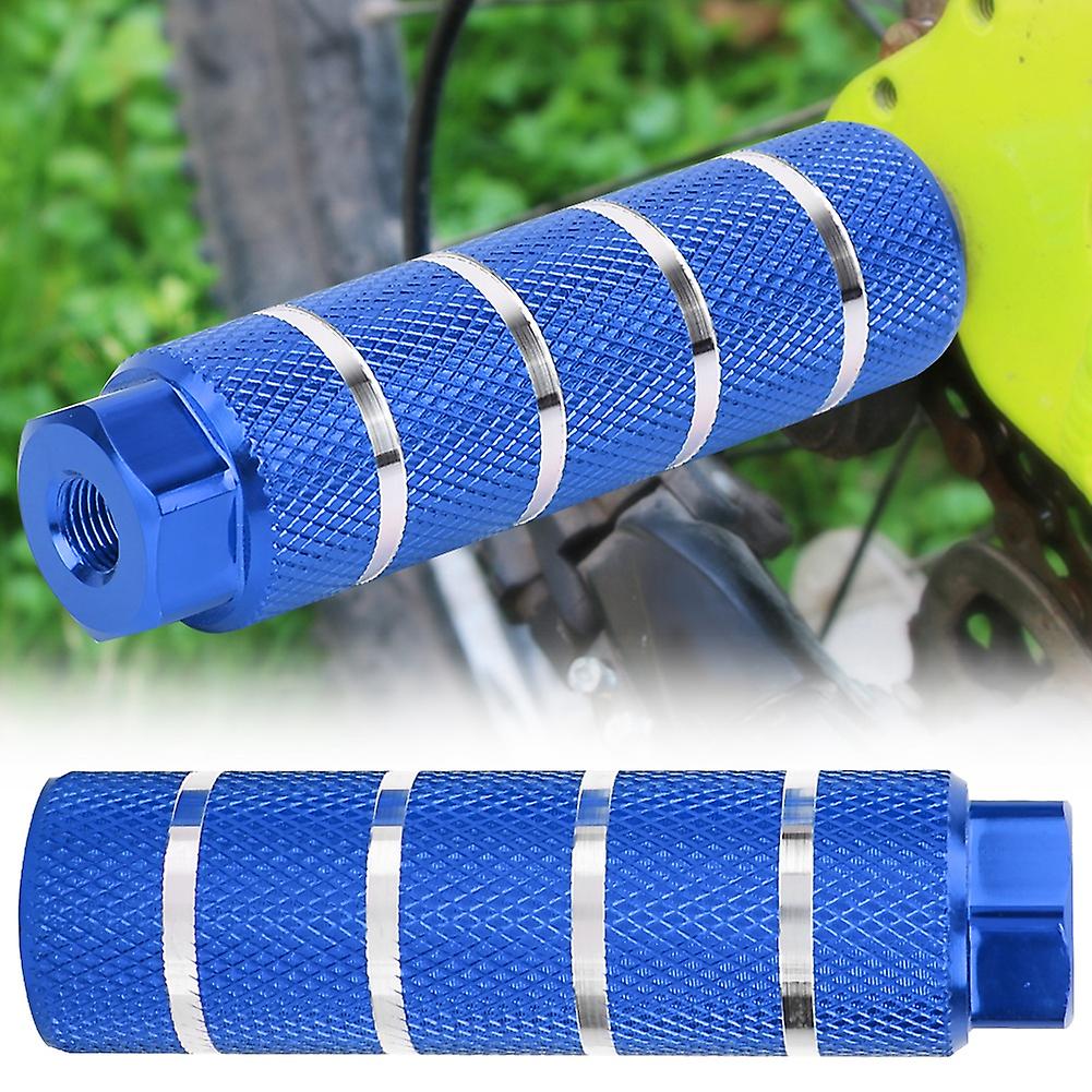 Universal Aluminium Alloy Large Hole Mountain Bike Rocket Launcher Rear Foot Pedal(blue)