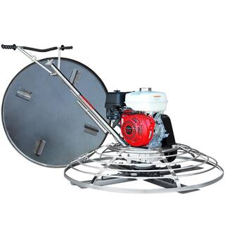 Tomahawk Power TOMAHAWK 46 in. Concrete Finishing Power Trowel 8.5 HP Honda Engine Combo Blades Float Pan Rubber Handle TPT46H-270