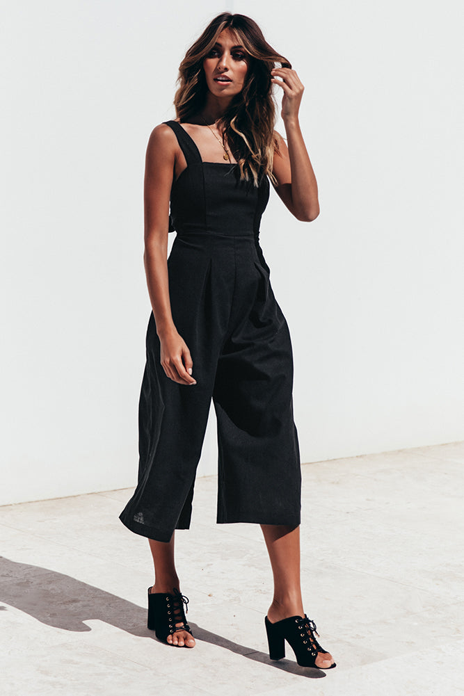 Long Haul Flight Jumpsuit Black