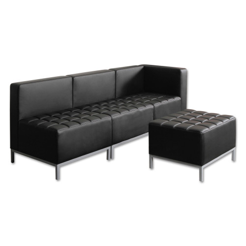 Alera QUB Series Armless L Sectional， 26.38w x 26.38d x 30.5h， Black (QB8116)