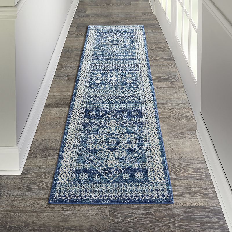 Nourison Passion Rhythm Navy Blue Area Rug