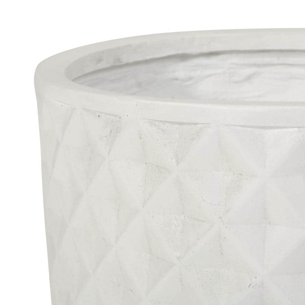 MGO 15.50 in. L x 15.50 in. W x 15.50 in. H Antique White Ceramic IndoorOutdoor Pots XT-73358.00