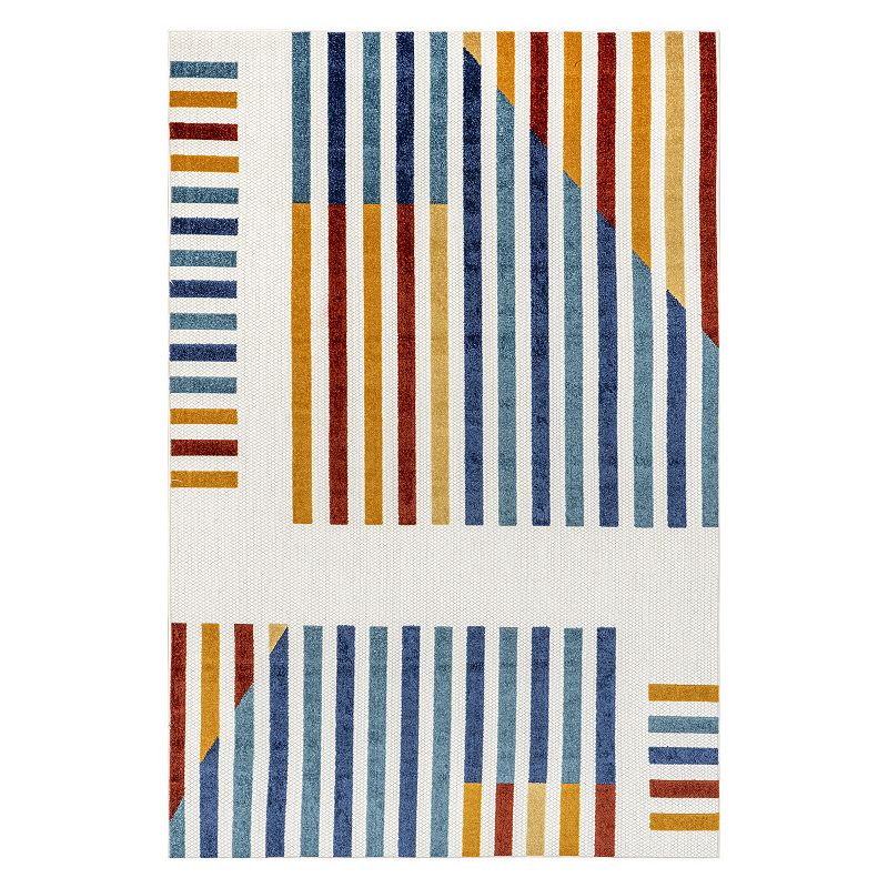 nuLoom Adali Contemporary Striped Indoor/Outdoor Area Rug