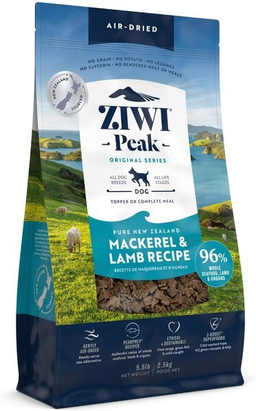 Ziwi Peak Mackerel and Lamb Grain-Free Air-Dried Dog Food