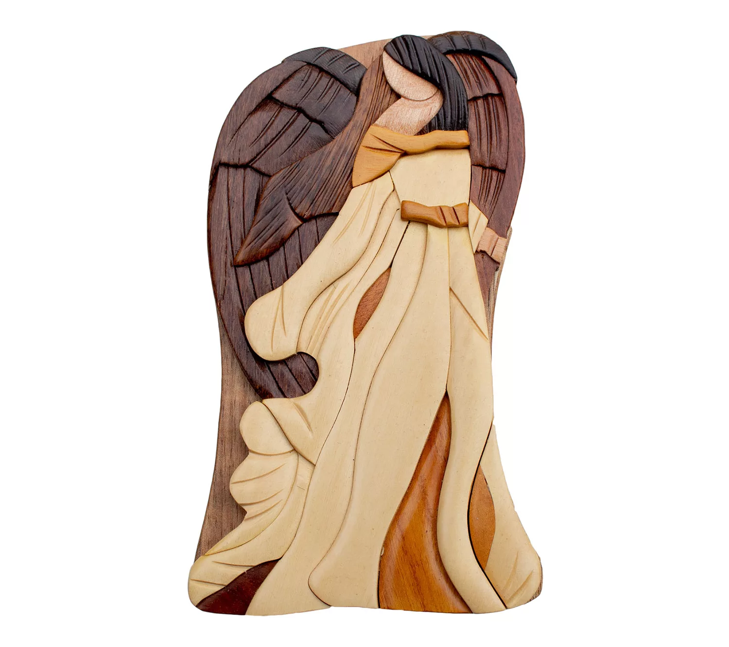 Carver Dan's Angel Standing Puzzle Box with Magnet Closures