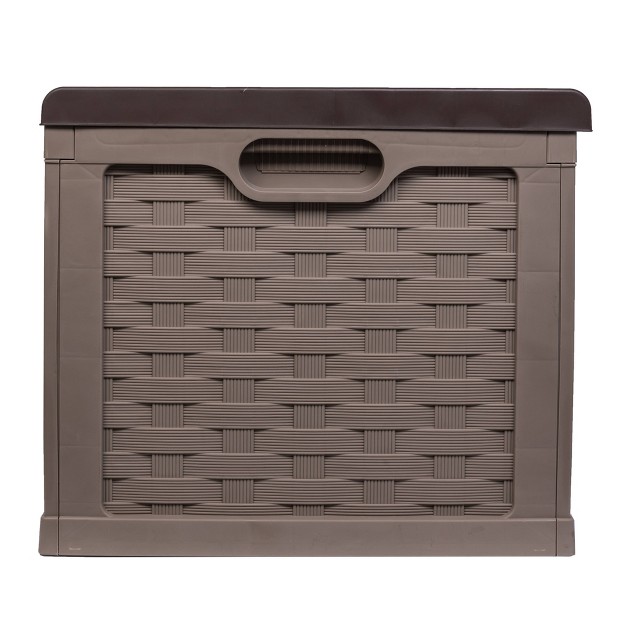 Starplast 153 Gallon Plastic Deck Box Mocha Brown