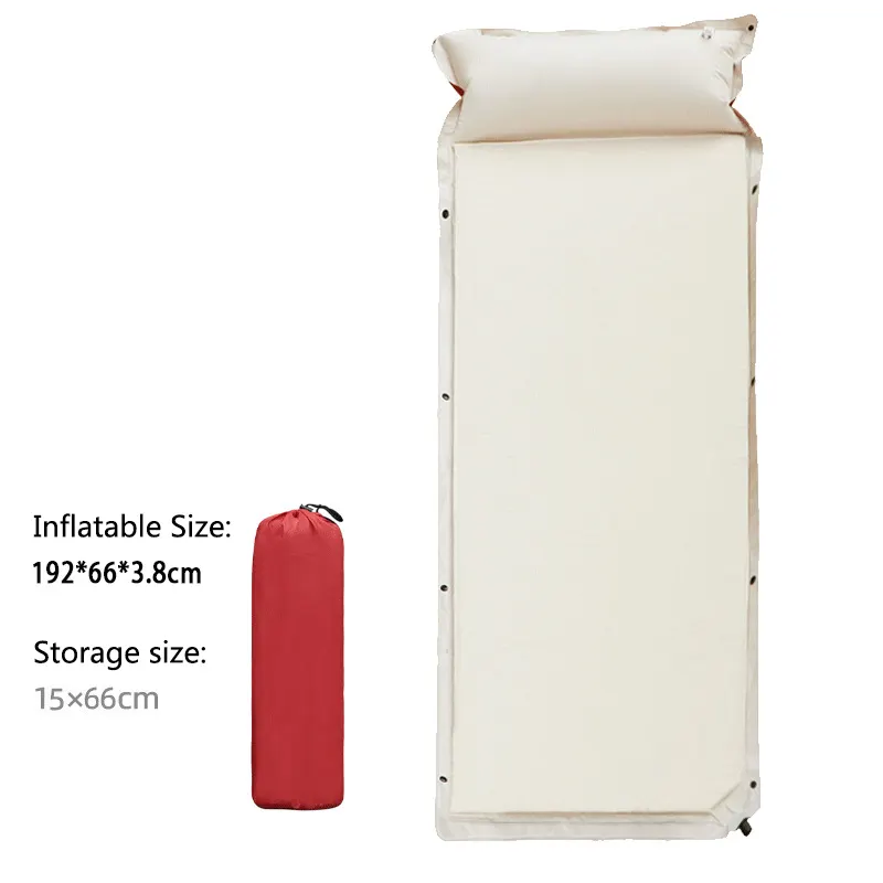 Camping Mattresses Thick Sponge Self Inflating Single Double Size Mat Outdoor Travel Automatic Inflatable Mat Sleeping Pad