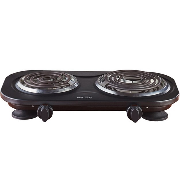 Brentwood Electric 1500w Double Burner In Black