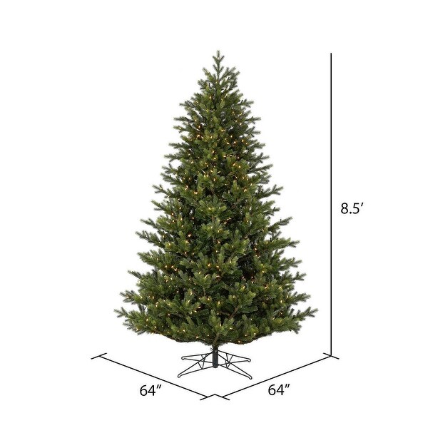 Vickerman 8.5' x 64 Welch Fraser Fir Artificial Christmas Tree，Warm White Duralit LED Lights