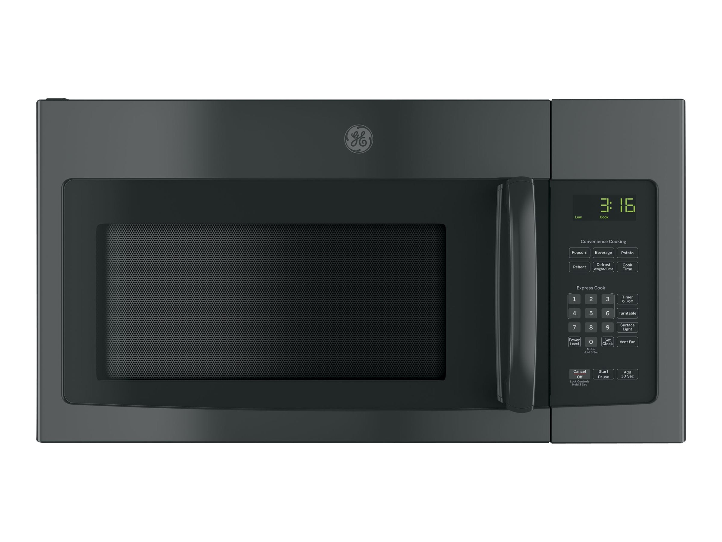 JNM3163DJBB 30 Over-the-Range Microwave with 1.6 cu. ft. Capacity  2-Speed 300 CFM Vent  10 Power Levels  Convenience Cooking Controls and Cooktop Lighting in Black