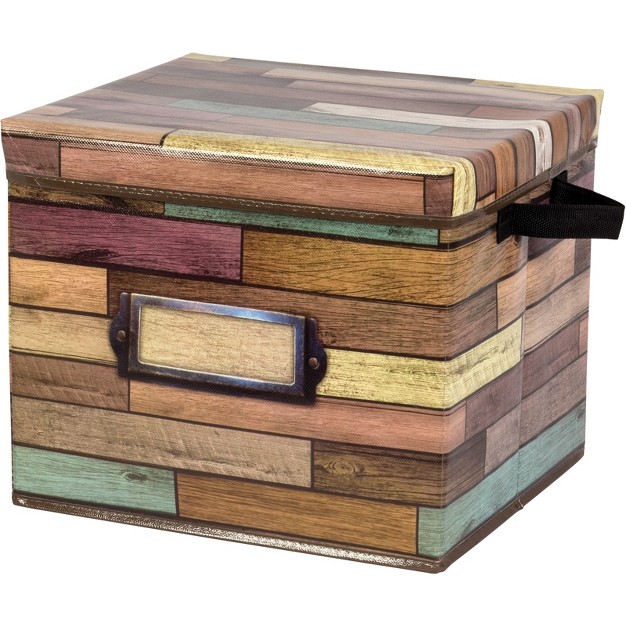 Teacher Created Resources Reclaimed Wood Design Storage Box Pack Of 2