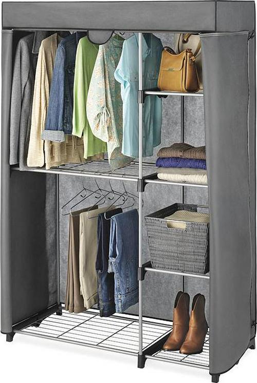 Whitmor Deluxe Utility Closet Organizer 8211 6 Shelves 8211 Metal 8211 Removable Cover  Crowdfused