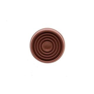 Everbilt 1-34 in. Brown Square Smooth Rubber Floor Protector Furniture Cups for Carpet  Hard Floors (4-Pack) 49077