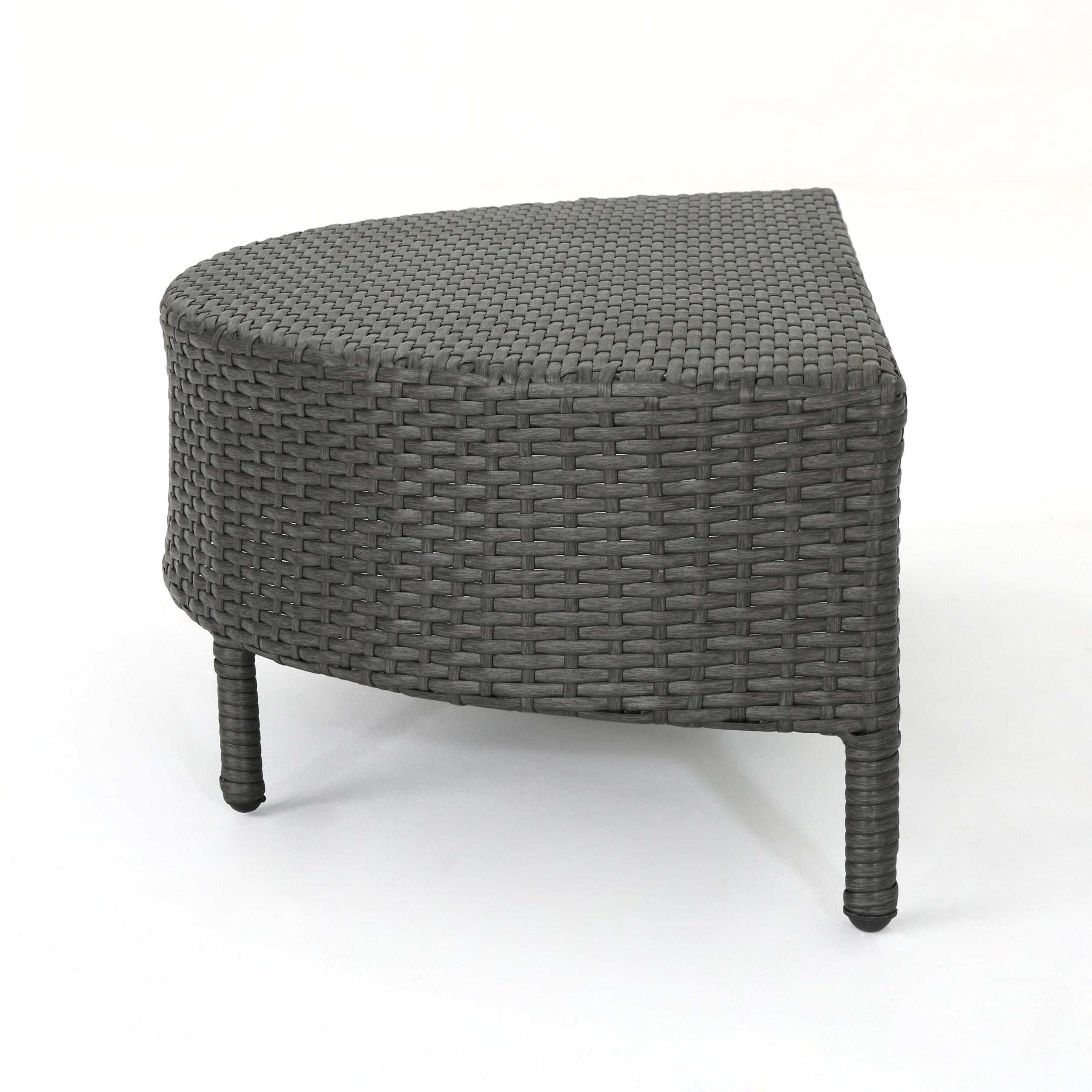 Harper Outdoor Wicker Half-Round Coffee Table