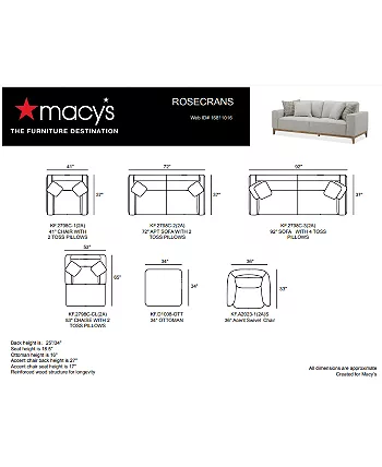 Furniture Rosecrans 72 Fabric Apartment Sofa