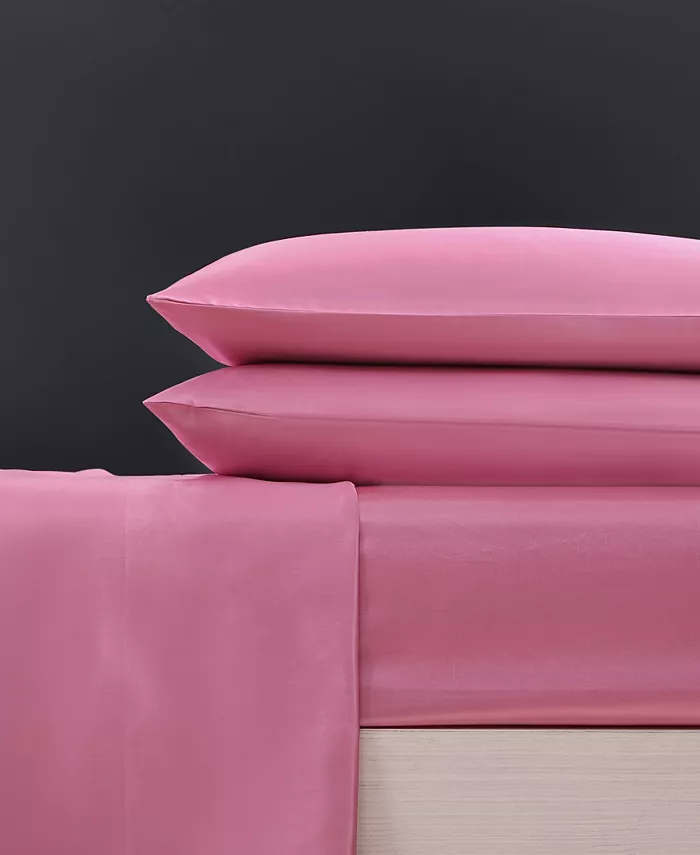 Betsey Johnson Solid Satin 3 Piece Sheet Set， Twin