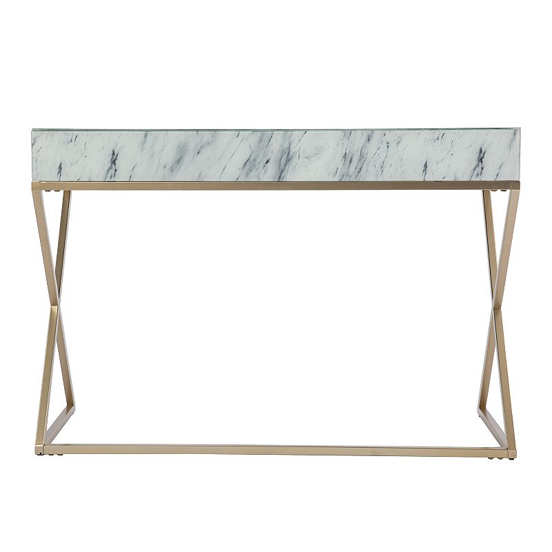 Southern Enterprises Kambleine Faux Marble Writing Desk