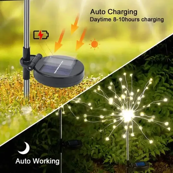 Waterproof Solar Garden Fireworks Lamp