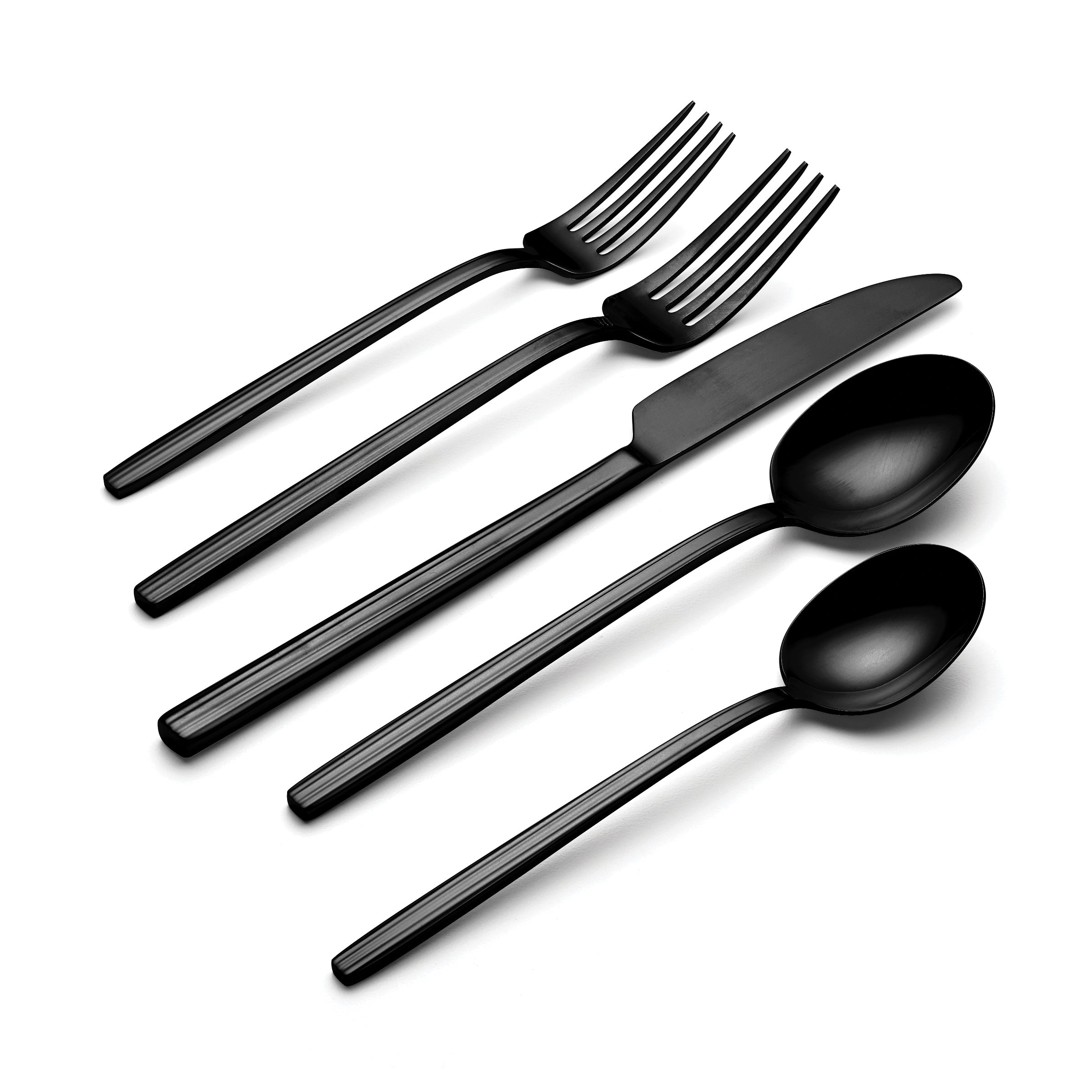 Dean Satin Black 20 Piece Flatware Set