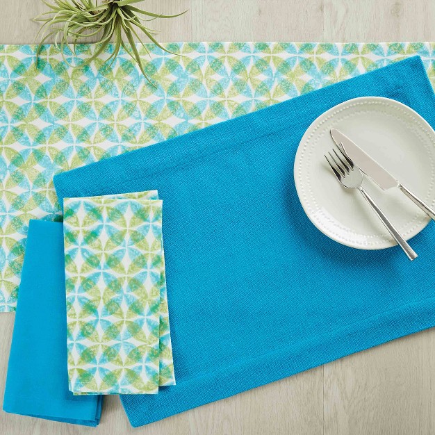 Split P Mia Table Runner 72 quot l Aqua