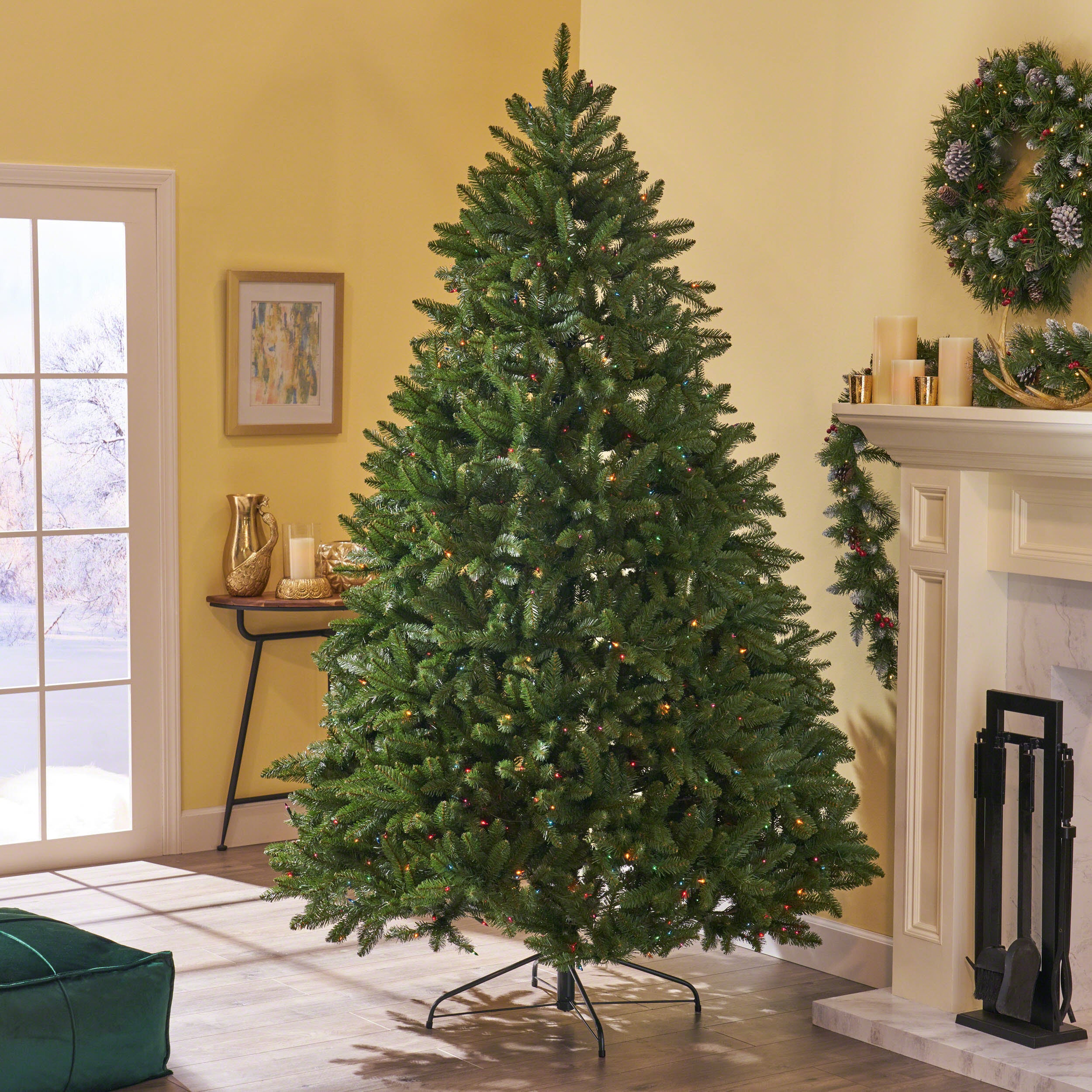 7-foot Norway Spruce Pre-Lit or Unlit Hinged Artificial Christmas Tree