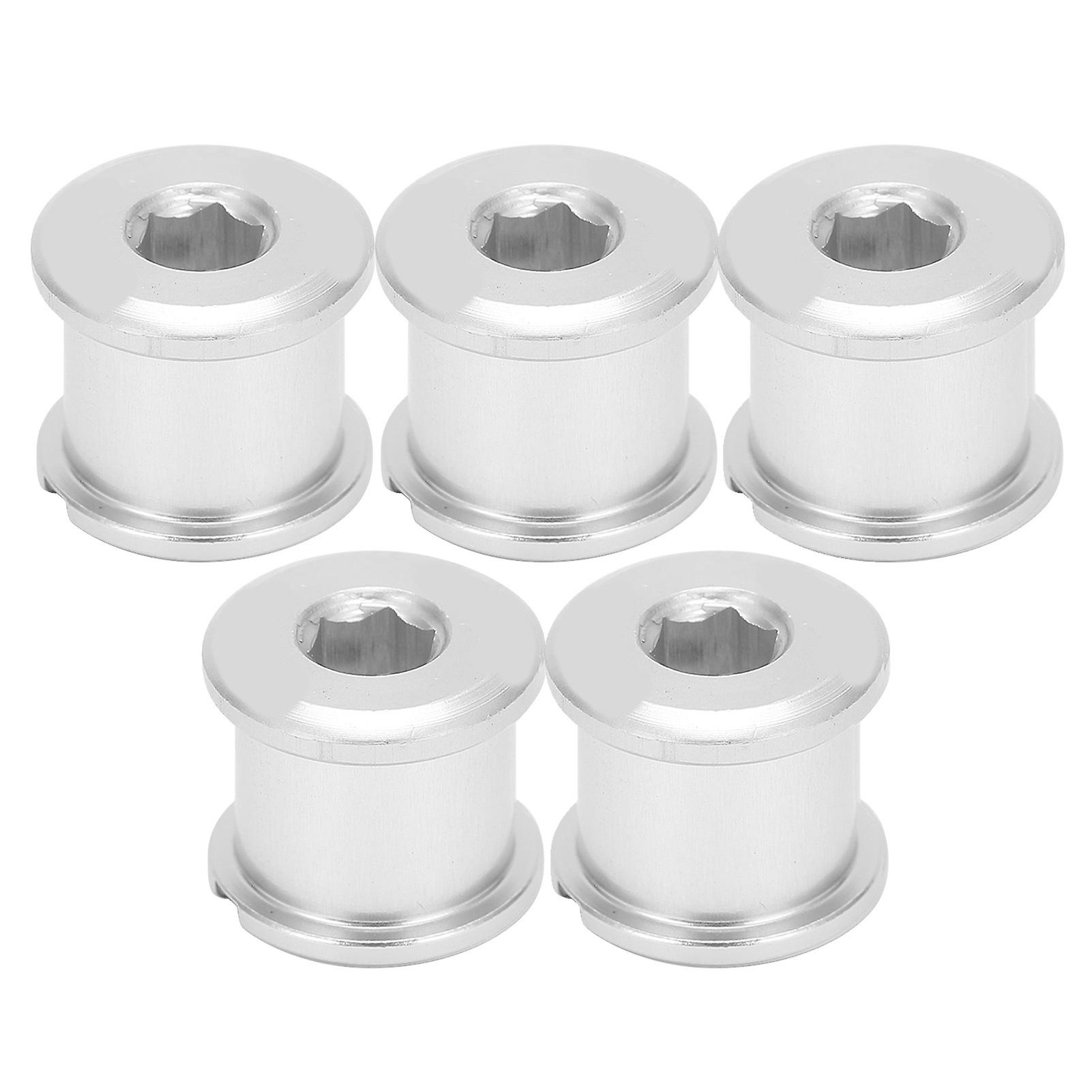 5pcs Chainring Bolts Lightweight Rustproof Easily Install Disc Screw Chainwheel For Mountain Bike Road Bicyclesilver